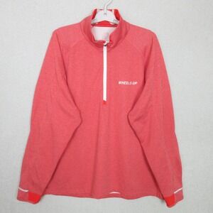 Zero Restriction Golf Pullover Wheels Up Red 1/4 Zip Long Sleeve Shirt Mens XXL